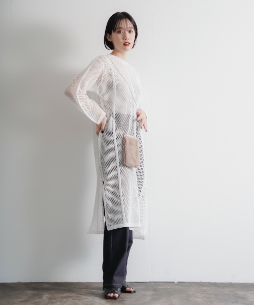 PAGEBOY（ページボーイ）の「２WAYメッシュアミワンピース（ワンピース・レディース・ホワイト/ブラック/ボルドー・FREE）」の5枚目の写真