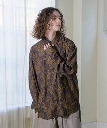 CASPER JOHN | Rough Size Damask Pattern Shirts/ラフサイズダマスク柄シャツ(シャツ/ブラウス)