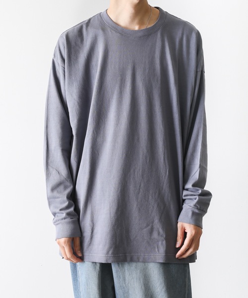 セール】30/1無撚糸×30/1MVSリバー天竺 クルーネックL/S（T