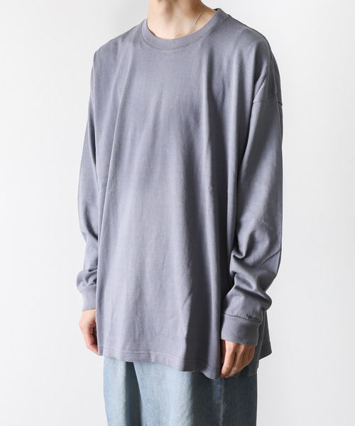 セール】30/1無撚糸×30/1MVSリバー天竺 クルーネックL/S（T