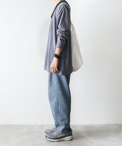 セール】30/1無撚糸×30/1MVSリバー天竺 クルーネックL/S（Tシャツ