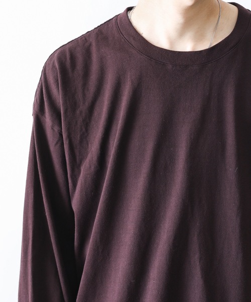セール】30/1無撚糸×30/1MVSリバー天竺 クルーネックL/S（T