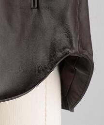 LOEFF（ロエフ）の「＜LOEFF（ロエフ）＞ レザー ポンチョ ジャケット