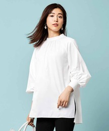 ＩＥＤＩＴ　ＵＶカット＆防汚加工　クレバー素材のしなやかドレスシャツ〈ギャザー〉