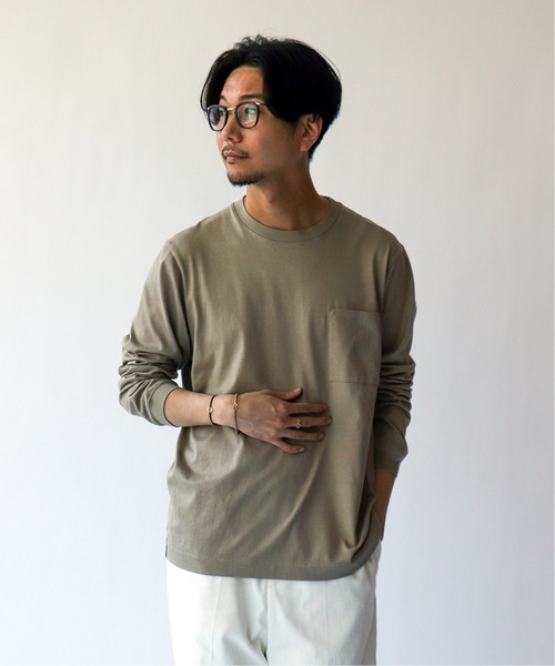 EDIFICE(エディフィス)の「コットンジャージー クルーネックTシャツ(Tシャツ/カットソー・メンズ・ホワイト/ベージュ系その他/ネイビー/ブルー系その他/イエロー・FREE/SMALL/MEDIUM/LARGE)」の3枚目の写真