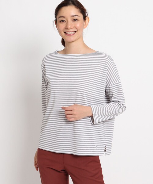 セール 吸水速乾 Uvカット Adabatミラノリブ ボーダー長袖カットソー Tシャツ カットソー Adabat アダバット のファッション通販 Zozotown