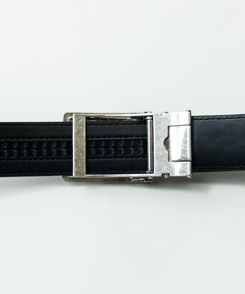 ADPOSION(アドポーション)の「ワンタッチスライド牛革編み込みベルト(ベルト・メンズ・ブラック/ブラウン/ベージュ・FREE)」の5枚目の写真