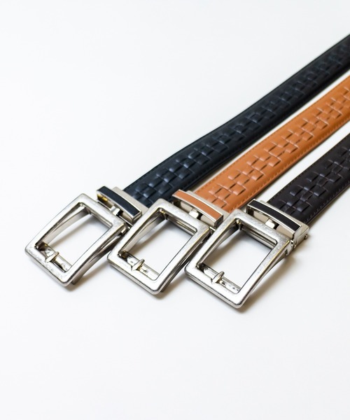 ADPOSION(アドポーション)の「ワンタッチスライド牛革編み込みベルト(ベルト・メンズ・ブラック/ブラウン/ベージュ・FREE)」の7枚目の写真