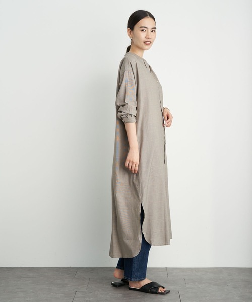 AMERICAN HOLIC（アメリカンホリック）の「バックタック比翼シャツワンピース　＊（ワンピース・レディース・チェック/ホワイト系その他6/ブルー系その他4・FREE）」の13枚目の写真