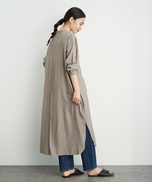 AMERICAN HOLIC（アメリカンホリック）の「バックタック比翼シャツワンピース　＊（ワンピース・レディース・チェック/ホワイト系その他6/ブルー系その他4・FREE）」の14枚目の写真