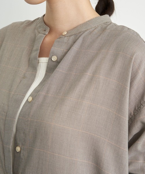 AMERICAN HOLIC（アメリカンホリック）の「バックタック比翼シャツワンピース　＊（ワンピース・レディース・チェック/ホワイト系その他6/ブルー系その他4・FREE）」の15枚目の写真