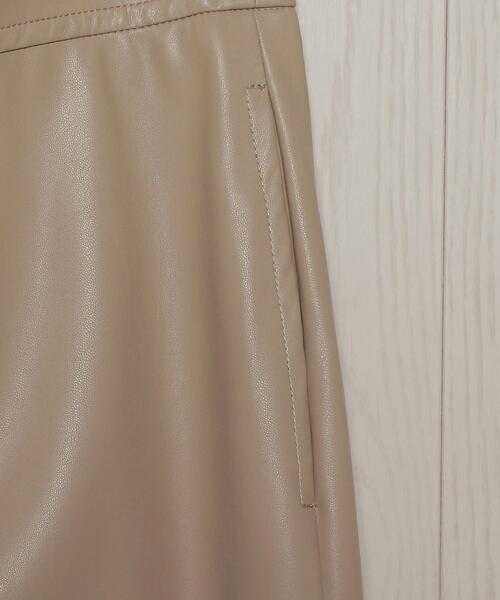 H　BEAUTY&YOUTH UNITED ARROWS（エイチビューティーアンドユースユナイテッドアローズ）の「＜H＞FAKE LEATHER TIGHT SKIRT/スカート（スカート・レディース・ベージュ/ブラック・MEDIUM/SMALL）」の9枚目の写真