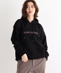 BASECONTROL（ベースコントロール）の「◆セリフ体ロゴ刺繍 吸湿発熱裏毛パーカー（パーカー）」