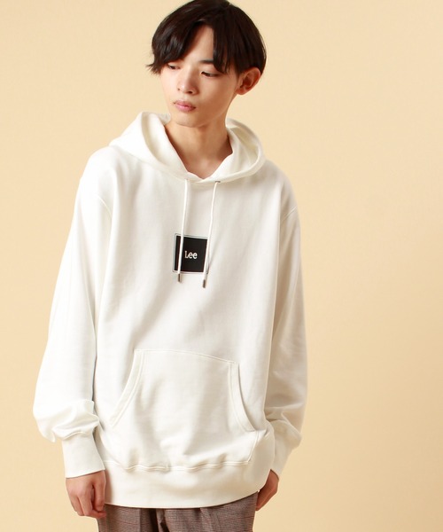 Lee(リー)の「【LEE/リー】別注 ボックスプリントプルパーカー(パーカー・メンズ・ブラック系その他/ホワイト/オリーブ/グレー・M/XL/L)」の5枚目の写真