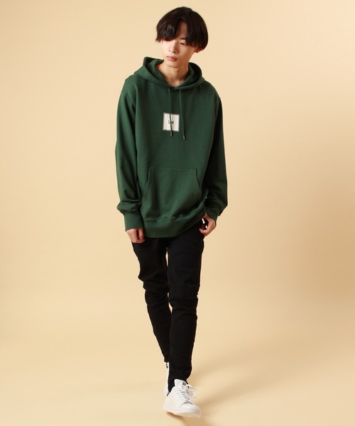 Lee(リー)の「【LEE/リー】別注 ボックスプリントプルパーカー(パーカー・メンズ・ブラック系その他/ホワイト/オリーブ/グレー・M/XL/L)」の16枚目の写真