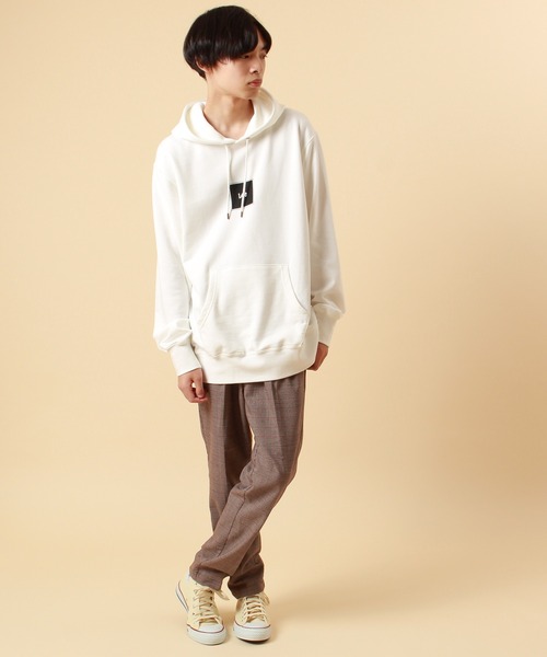 Lee(リー)の「【LEE/リー】別注 ボックスプリントプルパーカー(パーカー・メンズ・ブラック系その他/ホワイト/オリーブ/グレー・M/XL/L)」の19枚目の写真