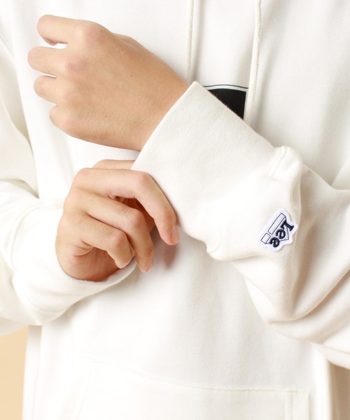 Lee(リー)の「【LEE/リー】別注 ボックスプリントプルパーカー(パーカー・メンズ・ブラック系その他/ホワイト/オリーブ/グレー・M/XL/L)」の12枚目の写真