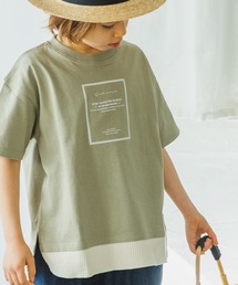 pairmanon | 【USAコットン100%】 ヘビーウエイト フェイクレイヤード半袖Tシャツ(Tシャツ/カットソー)
