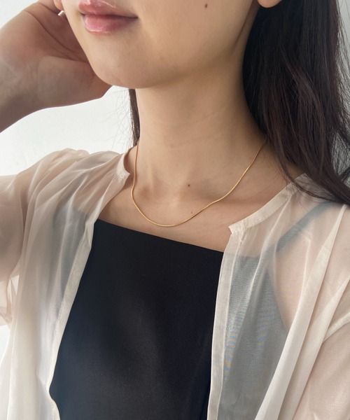 iso（イソ）の「1mmシンプルスネークチェーンネックレス/simple snake 