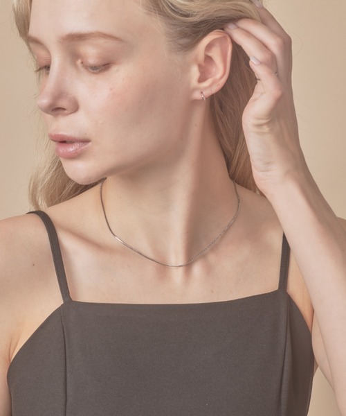 sowang（ソワン）の「１mmシンプルスネークチェーンネックレス/simple snake necklace（ネックレス・レディース・シルバー/ゴールド/ピンク・FREE）」の19枚目の写真