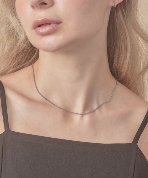 sowang（ソワン）の「１mmシンプルスネークチェーンネックレス/simple snake necklace（ネックレス・レディース・シルバー/ゴールド/ピンク・FREE）」の18枚目の写真