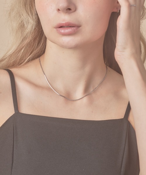 sowang（ソワン）の「１mmシンプルスネークチェーンネックレス/simple snake necklace（ネックレス・レディース・シルバー/ゴールド/ピンク・FREE）」の17枚目の写真