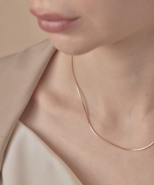 sowang（ソワン）の「１mmシンプルスネークチェーンネックレス/simple snake necklace（ネックレス・レディース・シルバー/ゴールド/ピンク・FREE）」の21枚目の写真