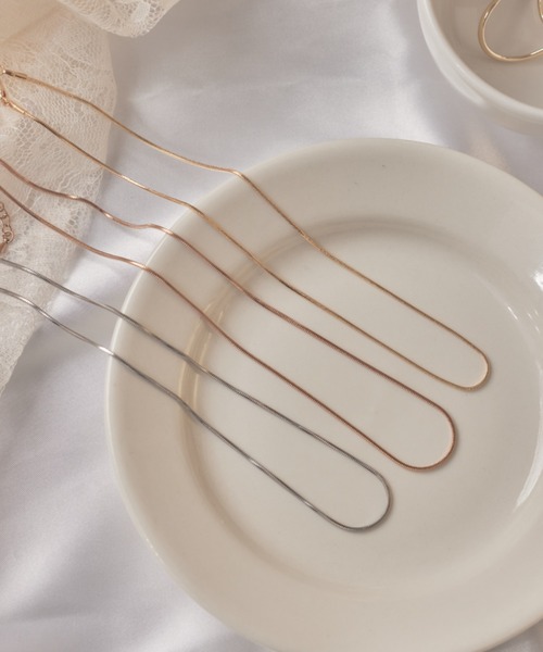 sowang（ソワン）の「１mmシンプルスネークチェーンネックレス/simple snake necklace（ネックレス・レディース・シルバー/ゴールド/ピンク・FREE）」の7枚目の写真