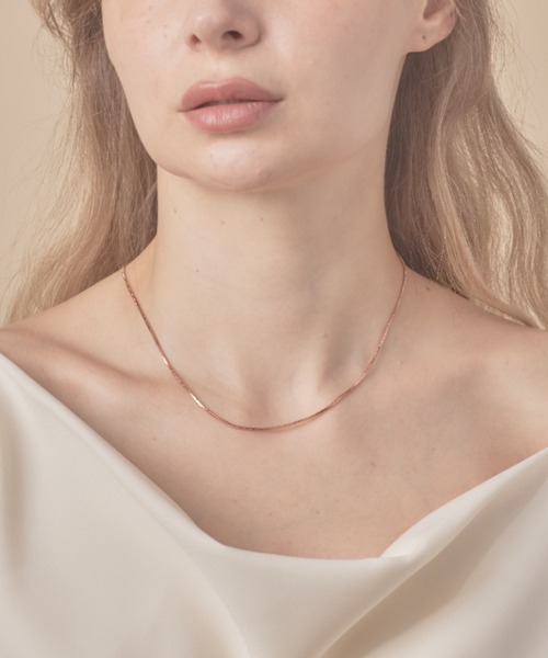 sowang（ソワン）の「１mmシンプルスネークチェーンネックレス/simple snake necklace（ネックレス・レディース・シルバー/ゴールド/ピンク・FREE）」の11枚目の写真