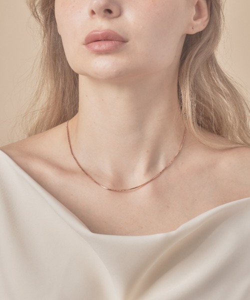 sowang（ソワン）の「１mmシンプルスネークチェーンネックレス/simple snake necklace（ネックレス・レディース・シルバー/ゴールド/ピンク・FREE）」の12枚目の写真