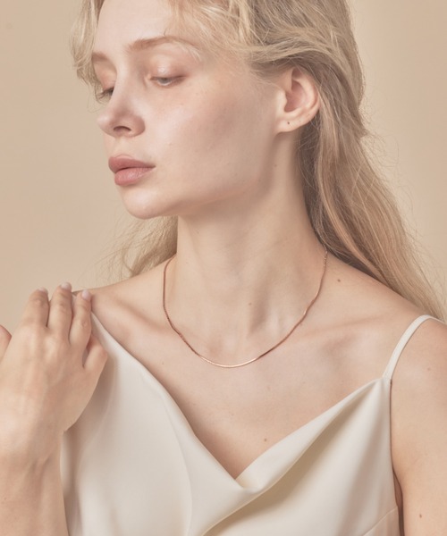 sowang（ソワン）の「１mmシンプルスネークチェーンネックレス/simple snake necklace（ネックレス・レディース・シルバー/ゴールド/ピンク・FREE）」の13枚目の写真