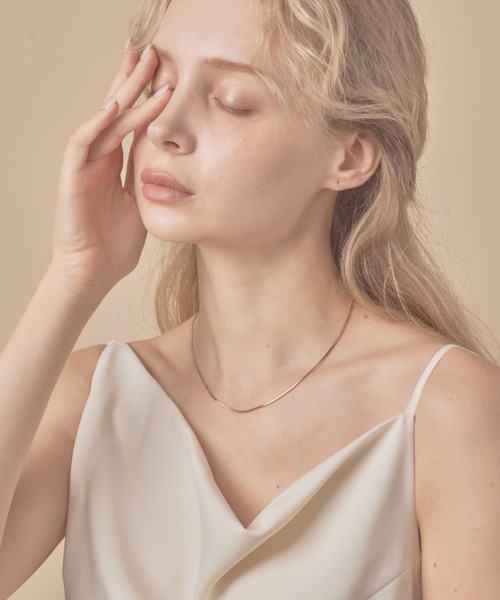 sowang（ソワン）の「１mmシンプルスネークチェーンネックレス/simple snake necklace（ネックレス・レディース・シルバー/ゴールド/ピンク・FREE）」の14枚目の写真