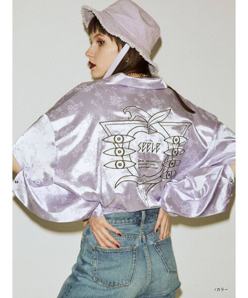 jouetie（ジュエティ）の「ヱヴァンゲリヲン新劇場版 SEELE 2WAYシャツ（シャツ/ブラウス・レディース・グレー/ブラック/ラベンダー/その他1・MEDIUM）」の3枚目の写真