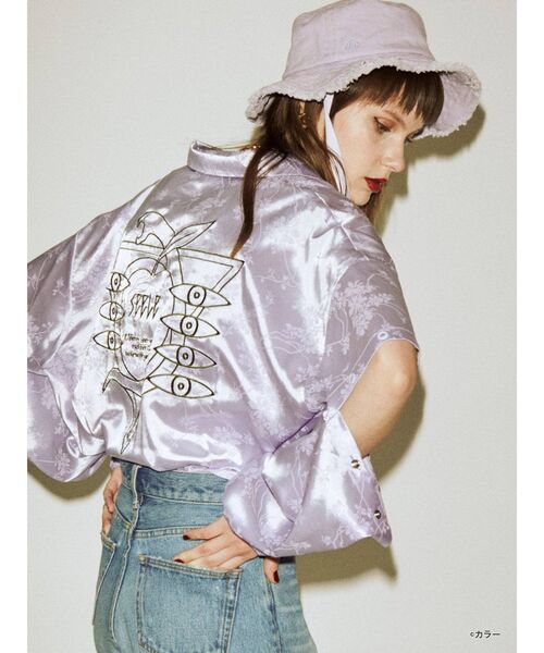 jouetie（ジュエティ）の「ヱヴァンゲリヲン新劇場版 SEELE 2WAYシャツ（シャツ/ブラウス・レディース・グレー/ブラック/ラベンダー/その他1・MEDIUM）」の5枚目の写真