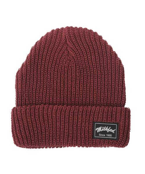 MILKFED.（ミルクフェド）の「BASIC KNITTED CAP　（ニットキャップ/ビーニー/無地）（ニットキャップ/ビーニー・レディース・ブラック/グレー/レッド/バーガンディー/ネイビー・ONE SIZE）」の5枚目の写真