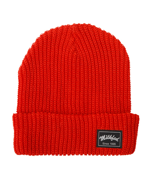 MILKFED.（ミルクフェド）の「BASIC KNITTED CAP　（ニットキャップ/ビーニー/無地）（ニットキャップ/ビーニー・レディース・ブラック/グレー/レッド/バーガンディー/ネイビー・ONE SIZE）」の4枚目の写真