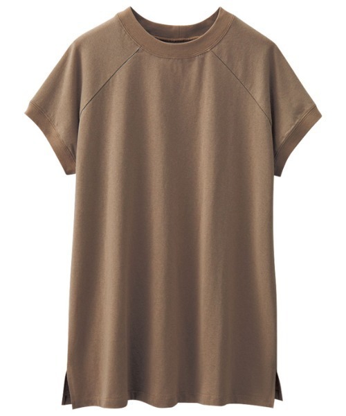 GeeRA（ジーラ）の「綿100％プチハイネックラグランＴシャツ（Tシャツ/カットソー・レディース・オフホワイト/ベージュ/ブラック/モカ・X-LARGE/MEDIUM/LARGE/XX-LARGE/SMALL）」の7枚目の写真