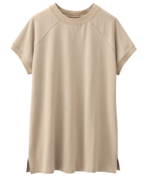 GeeRA（ジーラ）の「綿100％プチハイネックラグランＴシャツ（Tシャツ/カットソー・レディース・オフホワイト/ベージュ/ブラック/モカ・X-LARGE/MEDIUM/LARGE/XX-LARGE/SMALL）」の9枚目の写真