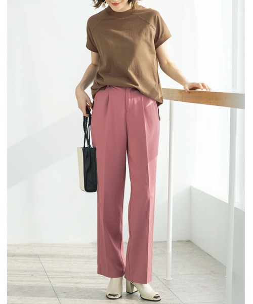 GeeRA（ジーラ）の「綿100％プチハイネックラグランＴシャツ（Tシャツ/カットソー・レディース・オフホワイト/ベージュ/ブラック/モカ・X-LARGE/MEDIUM/LARGE/XX-LARGE/SMALL）」の13枚目の写真