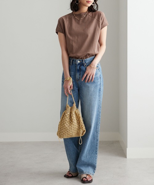 GeeRA（ジーラ）の「綿100％プチハイネックラグランＴシャツ（Tシャツ/カットソー・レディース・オフホワイト/ベージュ/ブラック/モカ・X-LARGE/MEDIUM/LARGE/XX-LARGE/SMALL）」の22枚目の写真