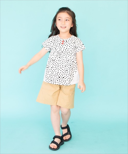 RAGMART（ラグマート）の「総柄チュニックTシャツ グレープ ドット 花柄（Tシャツ/カットソー・キッズ・ブラック×ホワイト/ドット/ピンク系その他・110cm/120cm/130cm/100cm）」の5枚目の写真