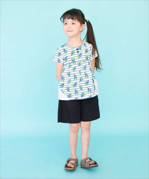 RAGMART（ラグマート）の「総柄チュニックTシャツ グレープ ドット 花柄（Tシャツ/カットソー・キッズ・ブラック×ホワイト/ドット/ピンク系その他・110cm/120cm/130cm/100cm）」の7枚目の写真