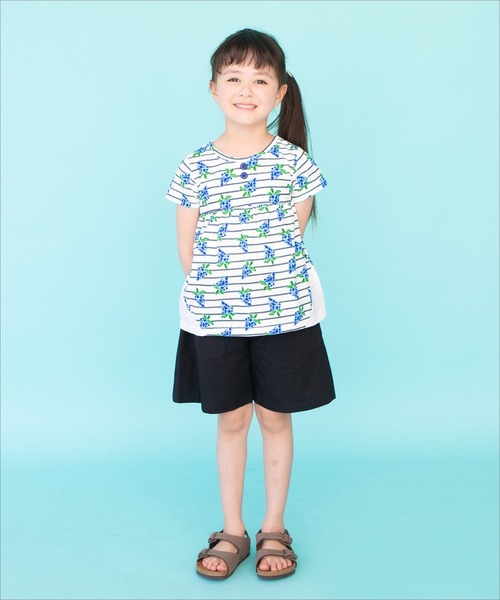 RAGMART（ラグマート）の「総柄チュニックTシャツ グレープ ドット 花柄（Tシャツ/カットソー・キッズ・ブラック×ホワイト/ドット/ピンク系その他・110cm/120cm/130cm/100cm）」の8枚目の写真