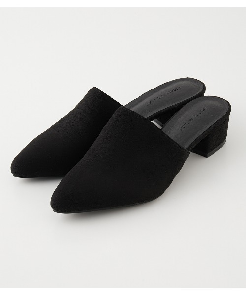 AZUL by moussy（アズールバイマウジー）の「BACK OPEN PUMPS/バックオープンパンプス（サンダル・レディース・ブラック/ライトパープル・LARGE/SMALL/MEDIUM）」の2枚目の写真