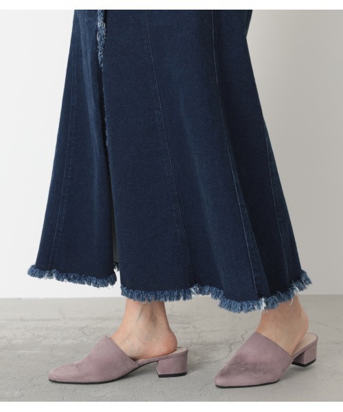 AZUL by moussy（アズールバイマウジー）の「BACK OPEN PUMPS/バックオープンパンプス（サンダル・レディース・ブラック/ライトパープル・LARGE/SMALL/MEDIUM）」の6枚目の写真