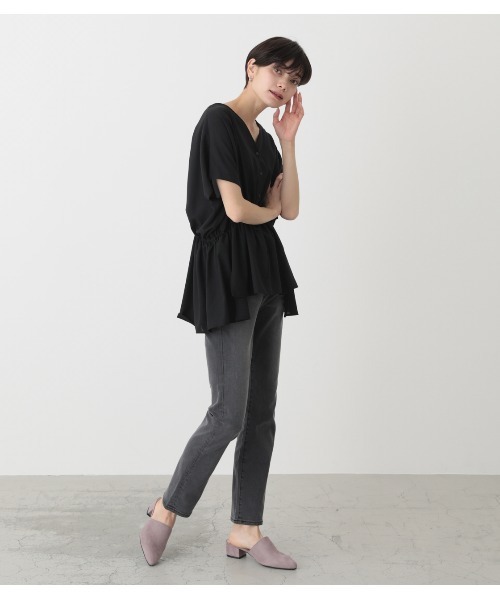 AZUL by moussy（アズールバイマウジー）の「BACK OPEN PUMPS/バックオープンパンプス（サンダル・レディース・ブラック/ライトパープル・LARGE/SMALL/MEDIUM）」の13枚目の写真