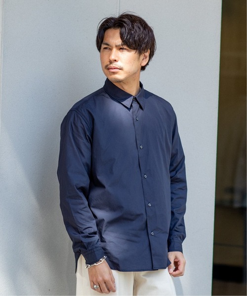 値下げ　EDIFICE Thick count シャツ　XLサイズ　ブルー EDIFICE（エディフィス）の「Thick count シャツ（シャツ
