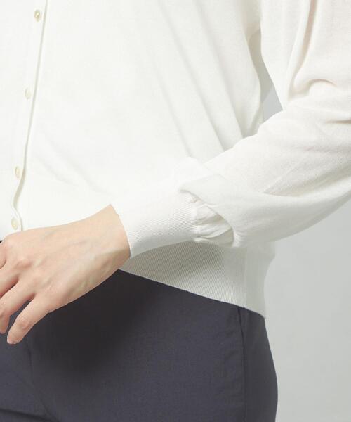 closet story（クローゼットストーリー）の「＜closet story＞□スケカン イージーVネック カーディガン -手洗い可能-（カーディガン/ボレロ・レディース・ホワイト/ブラック/ベージュ・FREE）」の8枚目の写真