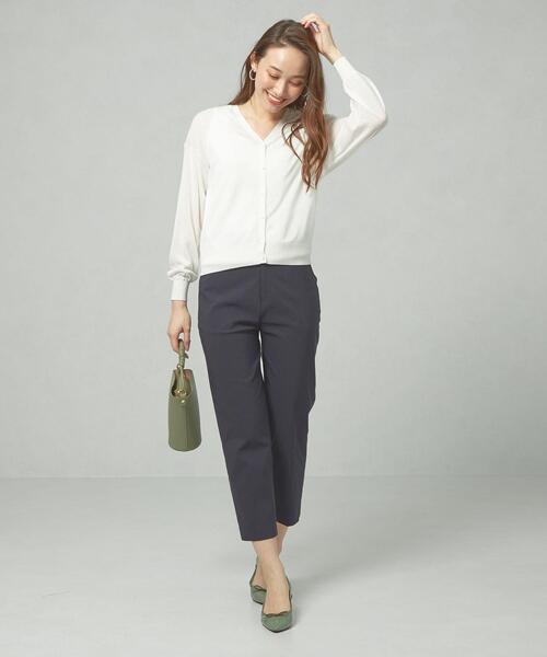 closet story（クローゼットストーリー）の「＜closet story＞□スケカン イージーVネック カーディガン -手洗い可能-（カーディガン/ボレロ・レディース・ホワイト/ブラック/ベージュ・FREE）」の11枚目の写真