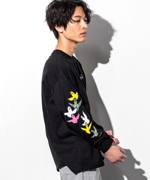 Mark Gonzales（マーク・ゴンザレス）の「Mark Gonzales(マーク ゴンザレス)エンジェルプリントロングスリーブカットソー×2type（Tシャツ/カットソー・メンズ・ホワイト系2/ブラック系1/ブラック系2/ホワイト系1・XL/L/M）」の11枚目の写真